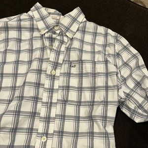 Plaid long sleeved dress shirt